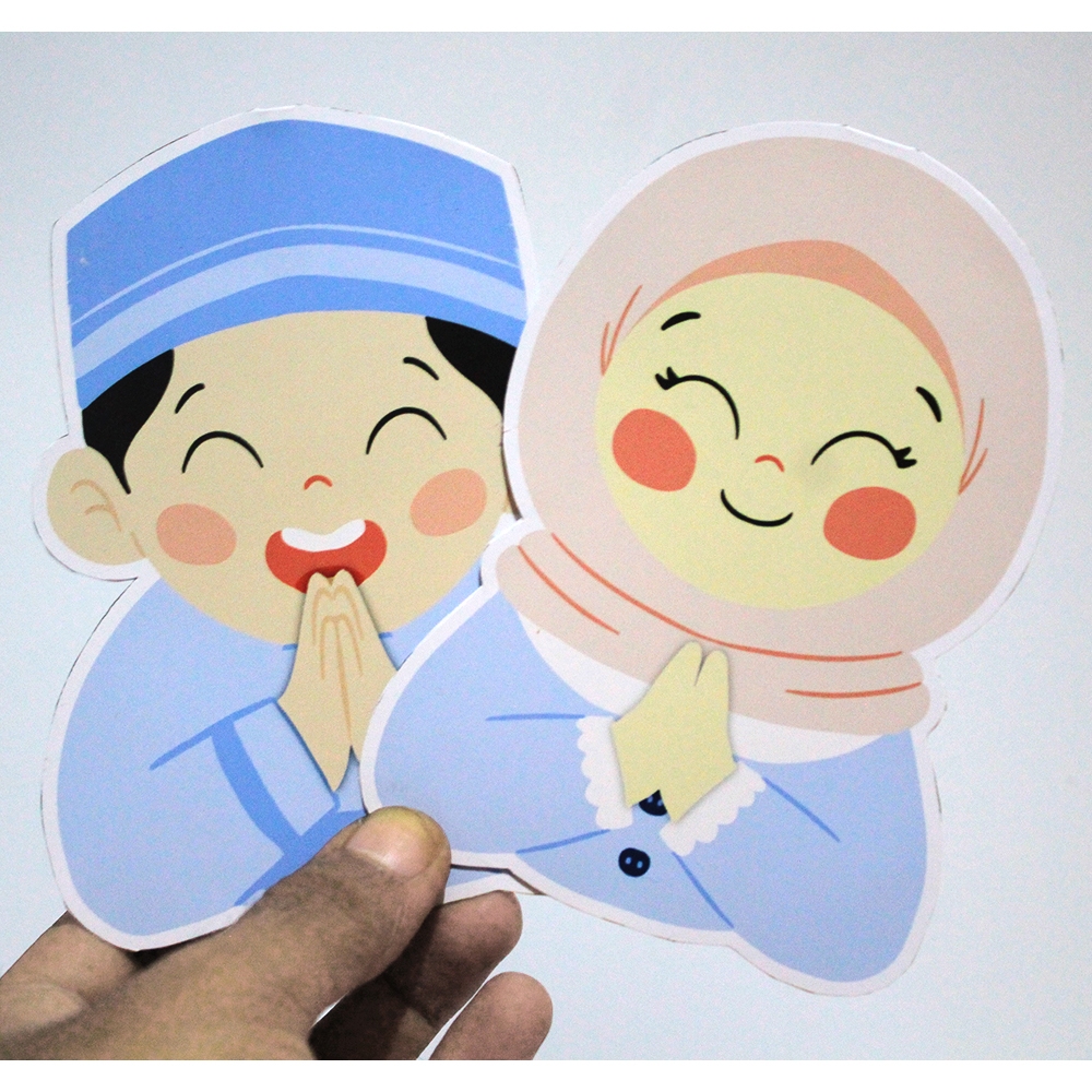 

Amplop lebaran 3d karakter isi 6 pcs Cute Muslim
