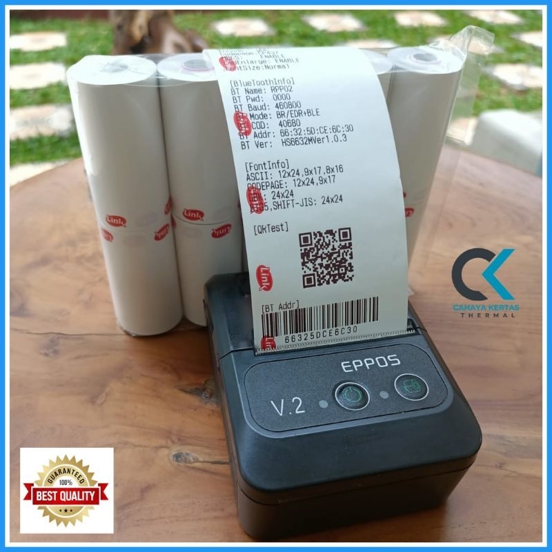

10 ROLL KERTAS STRUK THERMAL PAPER ROLL LOGO LINK 58X30 57X30 MM