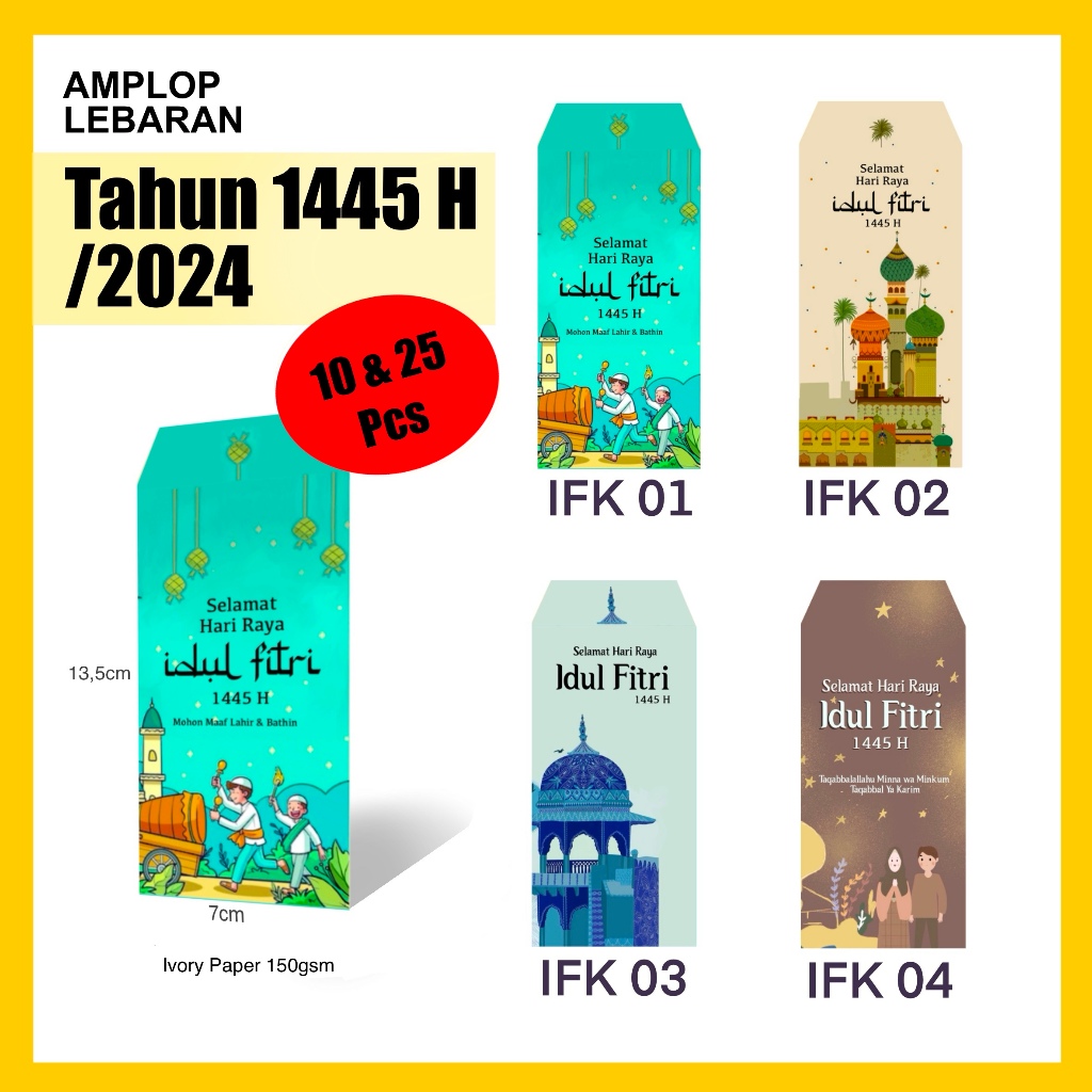 

Amplop Lebaran 2024 UNIK/ AMPLOP IDUL FITRI 2024 Unik Panjang Lucu AESTHETIC MODERN (ISI 10,25 PCS)