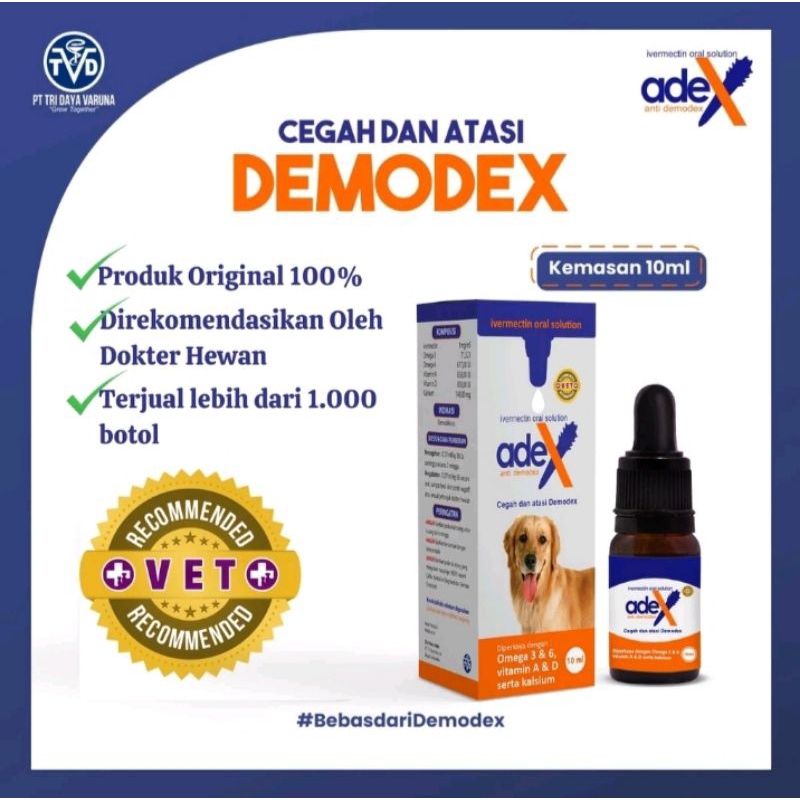 Adex/Obat Gatal ,demodex anjing 10ml
