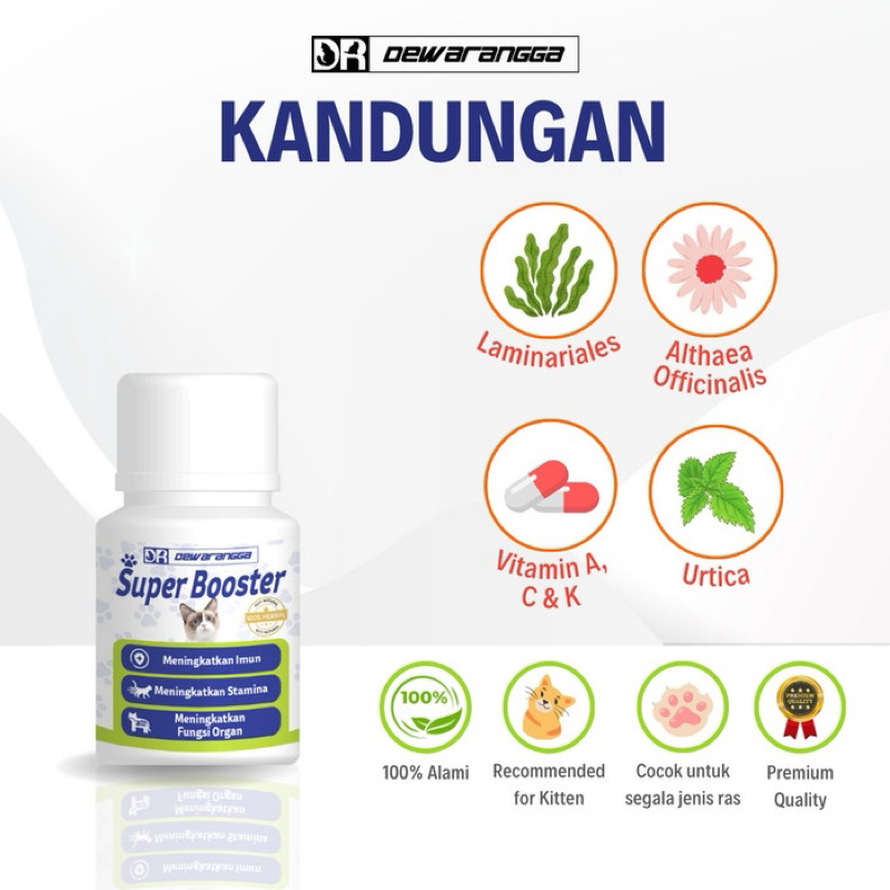 VITAMIN SUPER BOOSTER DEWARANGGA VITAMIN IMUNITAS KUCING ECERAN