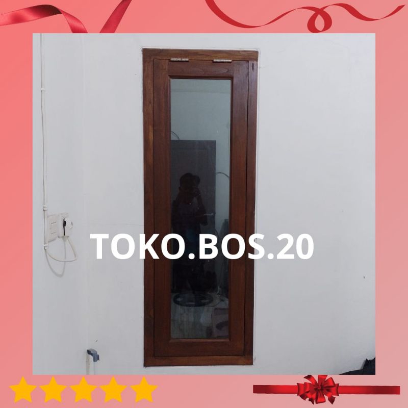 Jendela+Kusen Plisture Coklat Jendela Depan Jendela Kamar