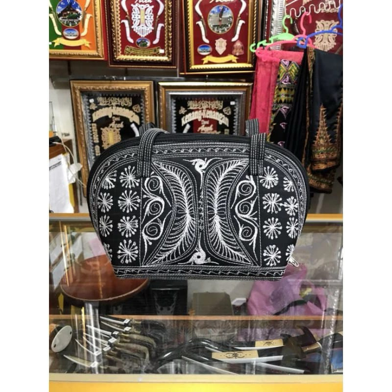 Tas keong sedang bordiran motif khas Aceh / Handbag tas keong wanita bordiran khas Aceh