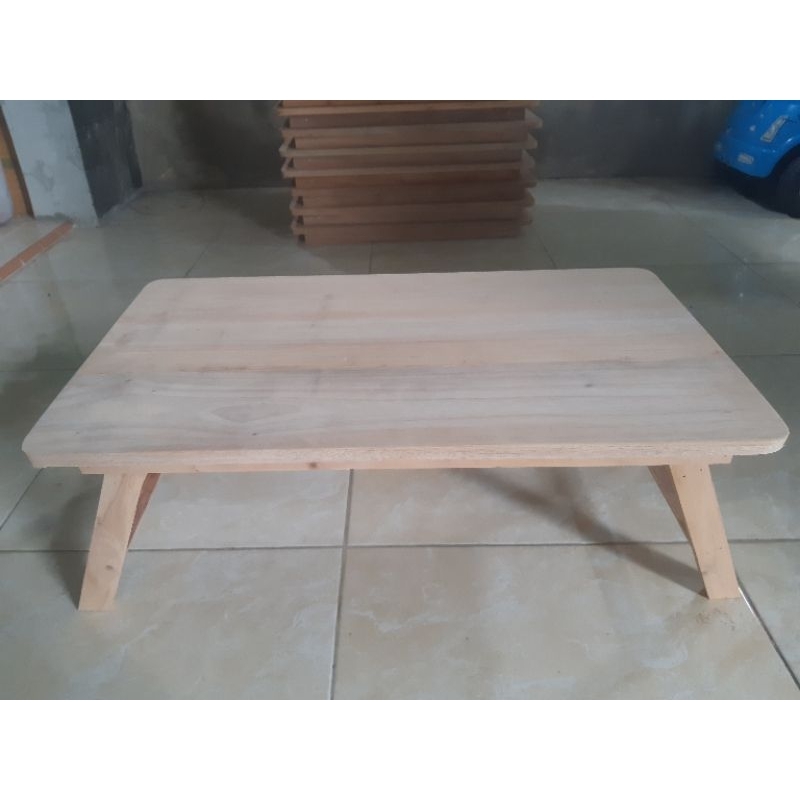 MEJA BELAJAR LIPAT LESEHAN KAYU SUDAH DIOVEN