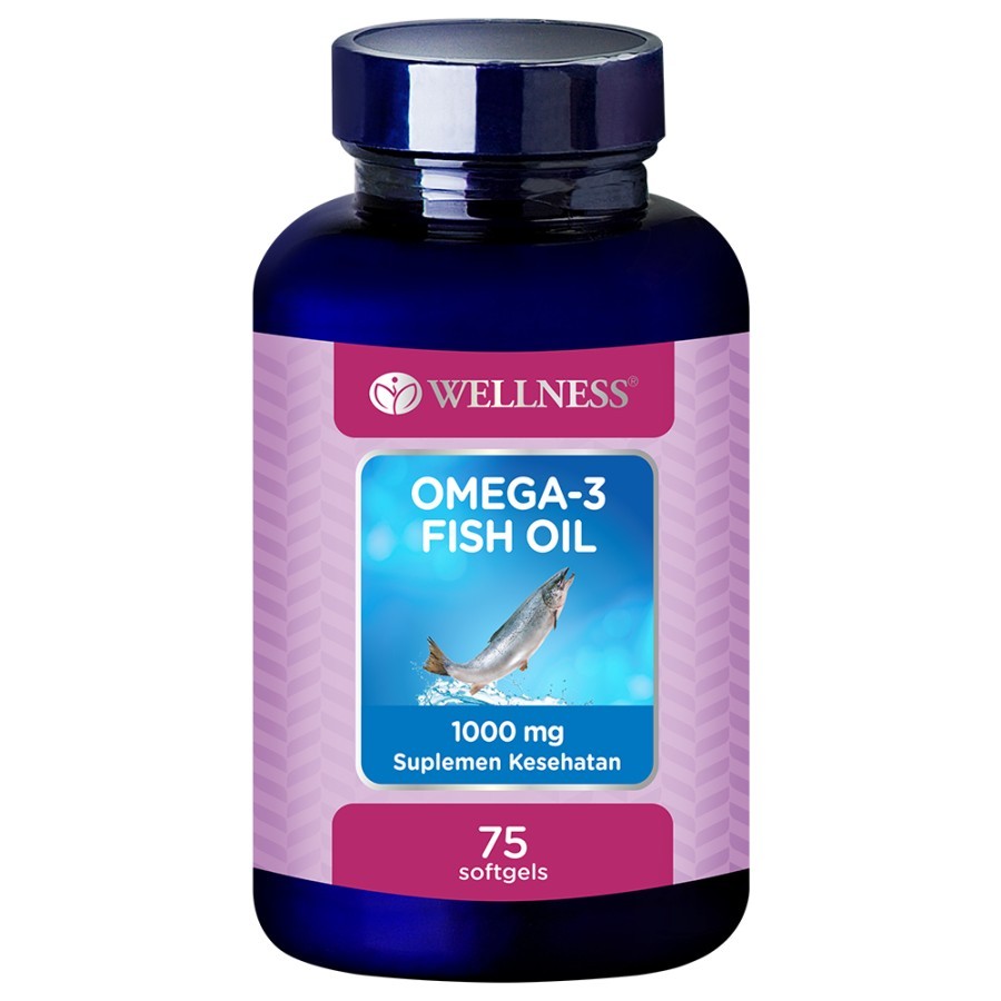 WELLNESS OMEGA 3 FISH OIL 1000 MG 75 KAPSUL ORIGINAL