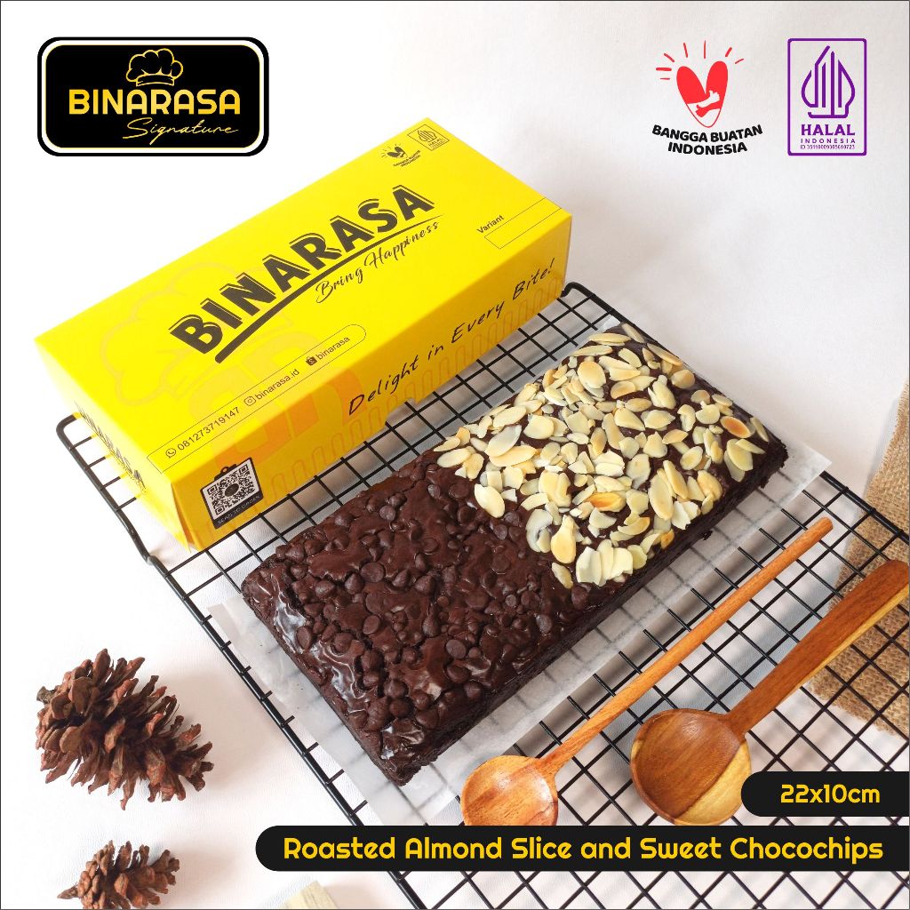 

Binarasa Brownies Panggang Double Topping Ukuran 22x10 | Brownies | Coklat | Snack | cemilan