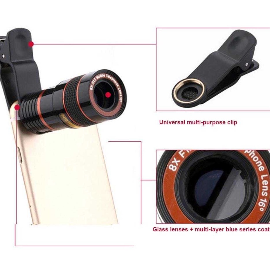 nu Teleskop Handphone Zoom 8x  12x Zoom Telescope Zoom HP Fokus Jarak Jauh