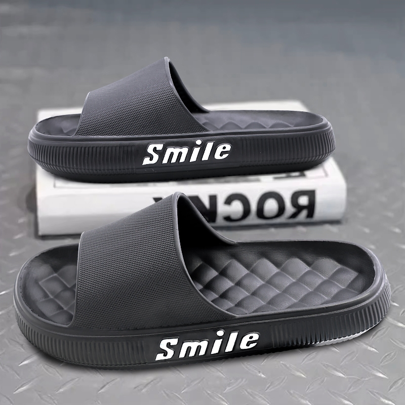 IRSOE Sandal Slop Pria Smile Dewasa Terbaru Sandal Selop Pria Karet Bahan EVA Sendal Cowok Pria Keki