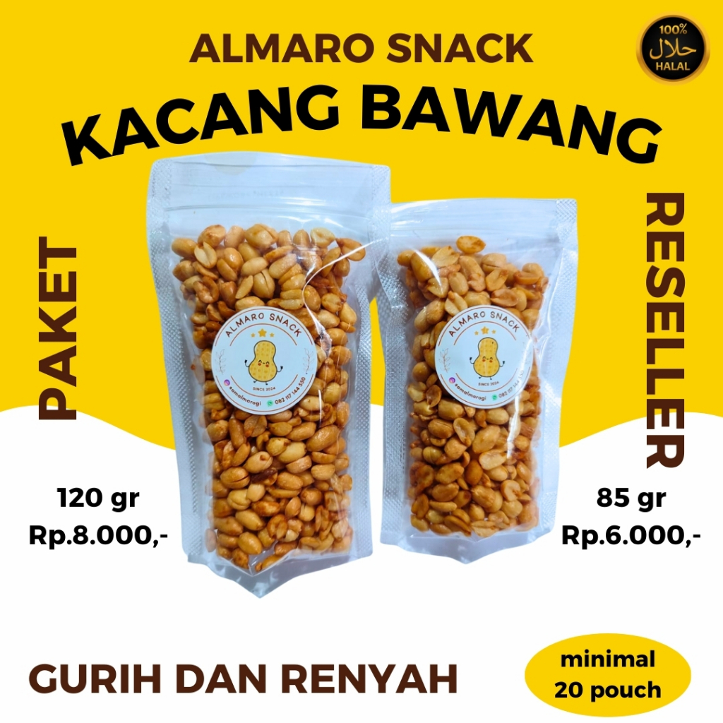 

Kacang Bawang Paket Reseller 120g