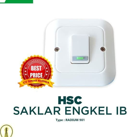 Saklar Engkel Saklar tunggal Saklar HSC 901 Engkel IB inbow Warna Radium Putih
