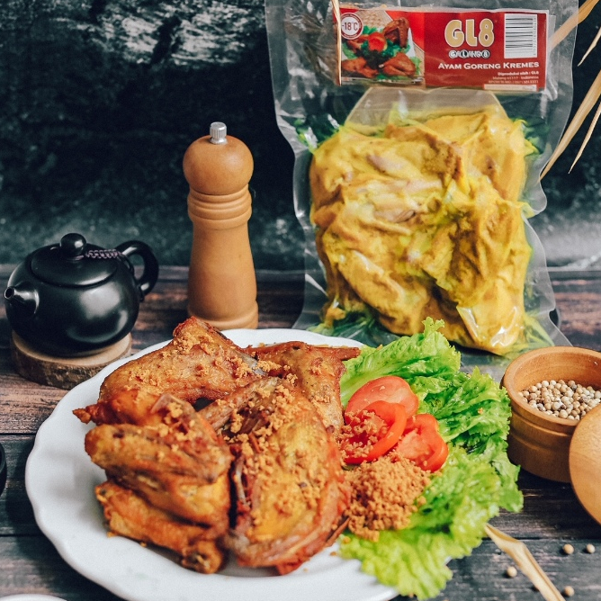 

AYAM GORENG KREMES KHAS GL8 FROZEENFOOD