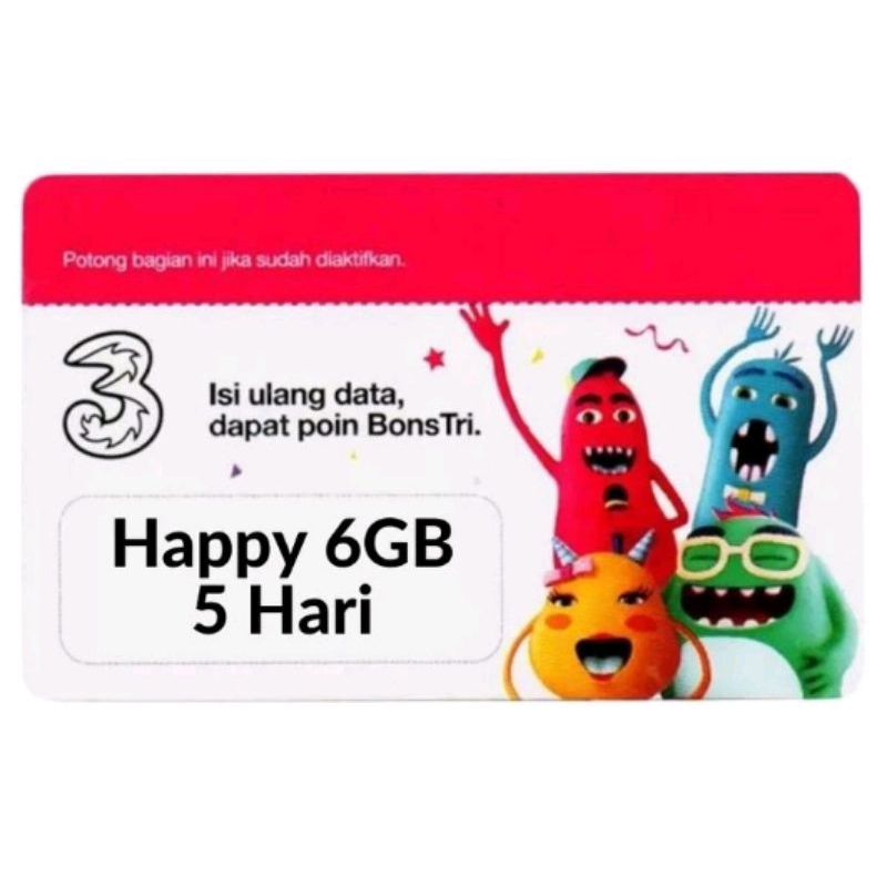 Voucher Tri Happy 6gb 5hari