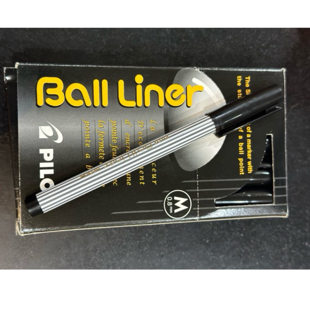 

[1 PCS] pulpen BALL LINER BY PILOT (M 0,8mm) ready warna hitam saja