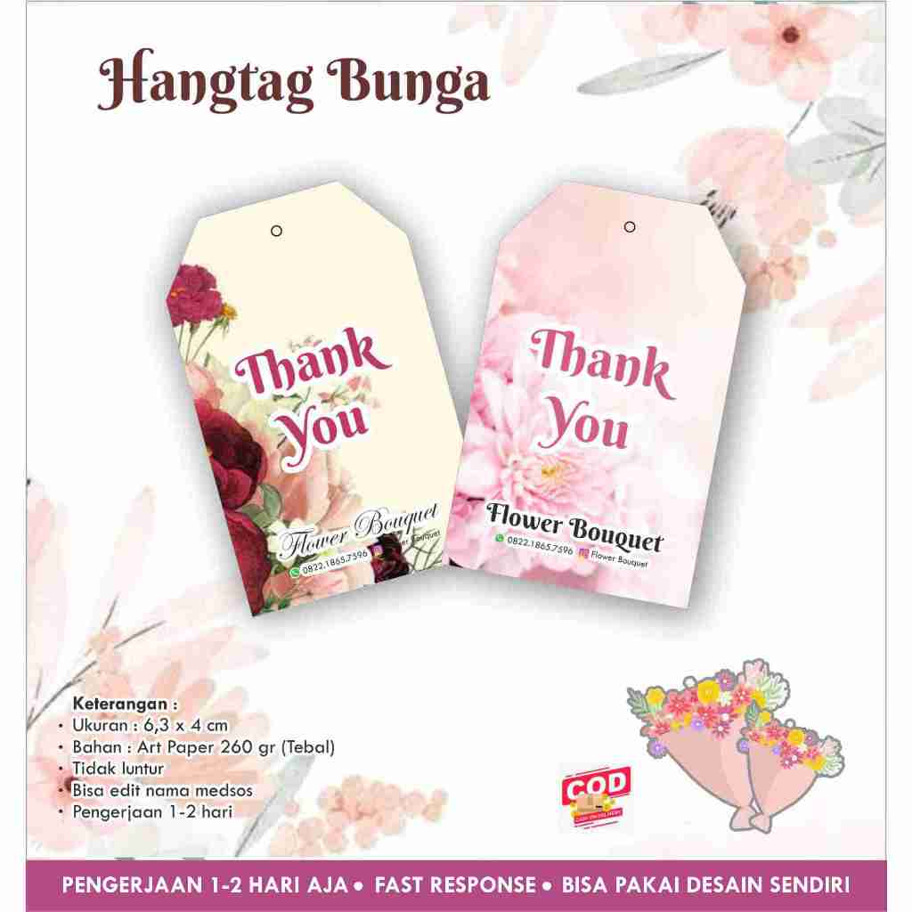

[25 pcs] Hangtag Flower / Bunga / buket / Price Tag / Label