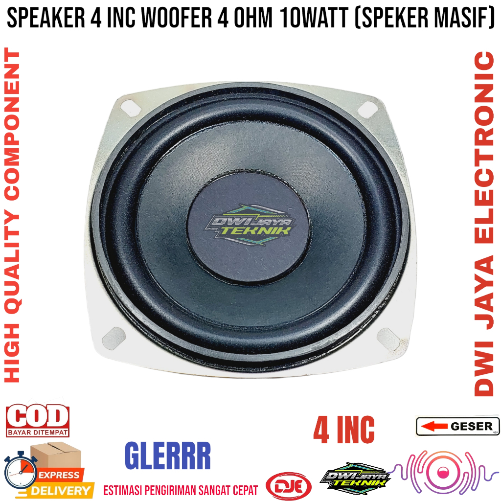 Speaker 4inc Woofer 4ohm 10Watt Speker Masif