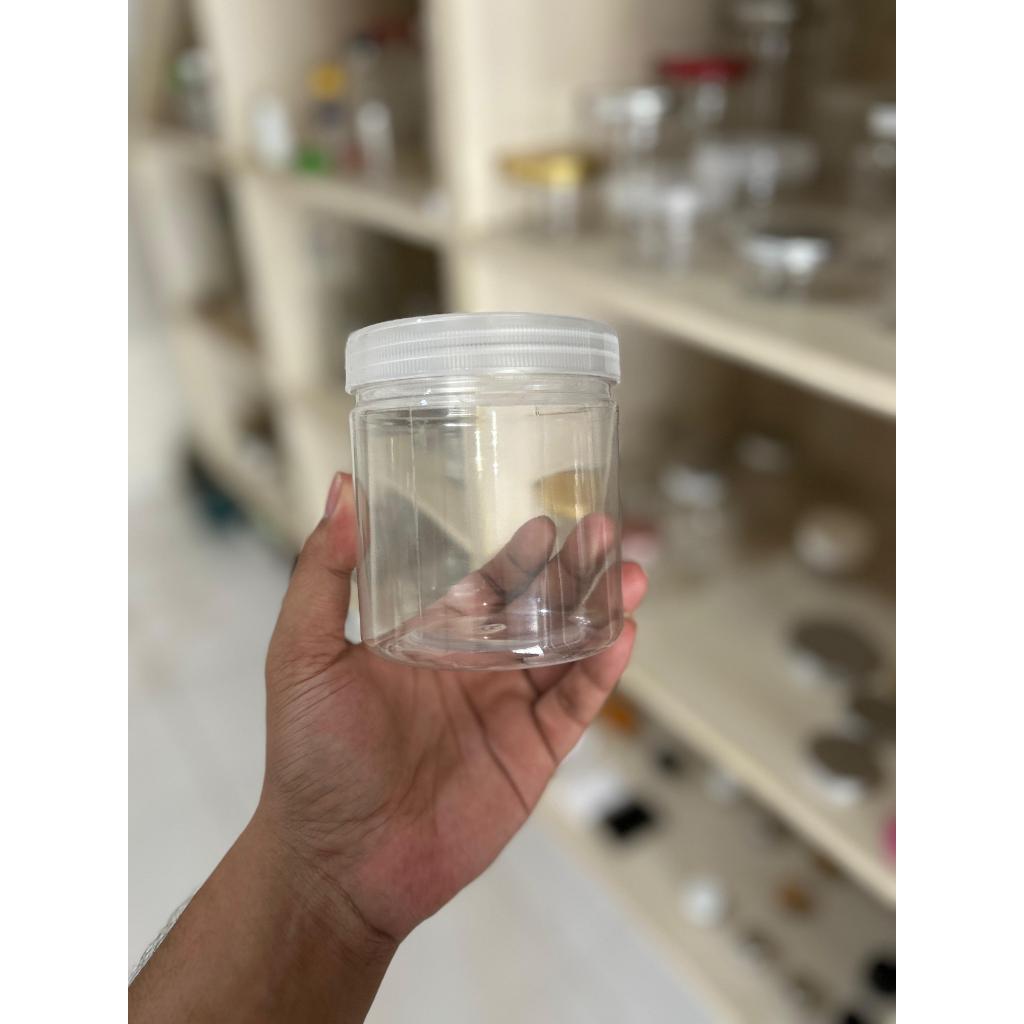 toples tabung cylinder 600ml / toples jar plastik 600ml / toples kue cookies 600ml / toples kurma se