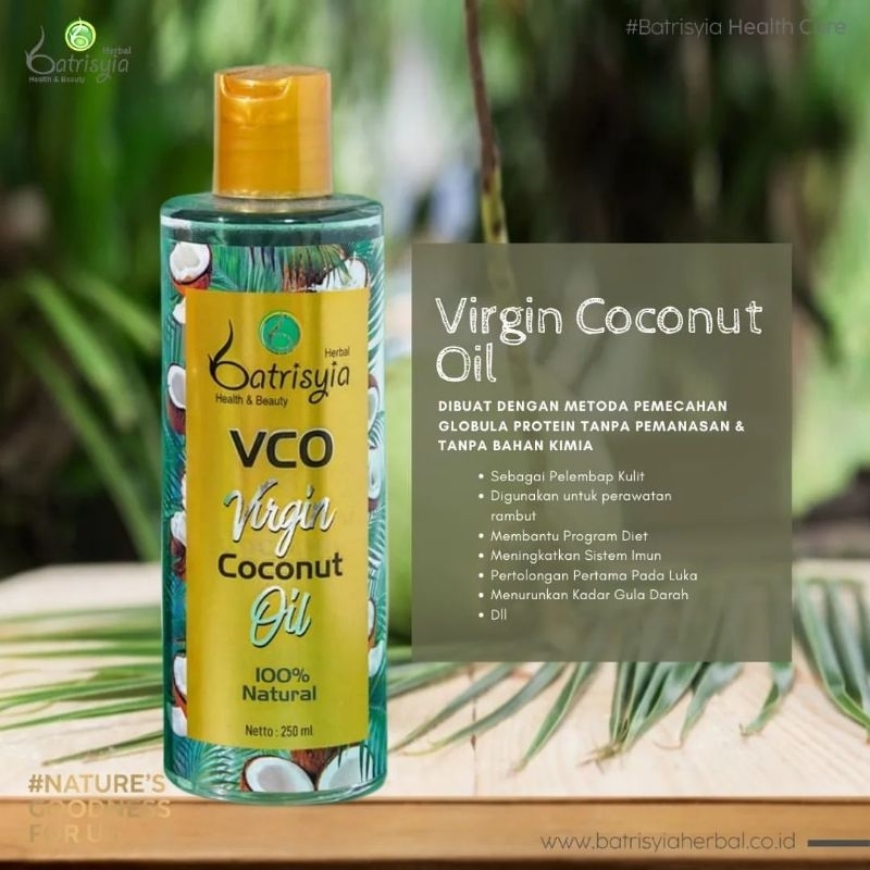 

VIRGIN COCONUT OIL (VCO) MINYAK KELAPA MURNI UNTUK DIET KETO ATAU OBAAT GATAL UNTUK PERAWATAN RAMBUT BATRISYIA HERBAL