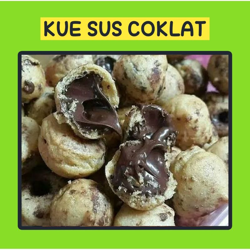 

500 gram kue soes coklat