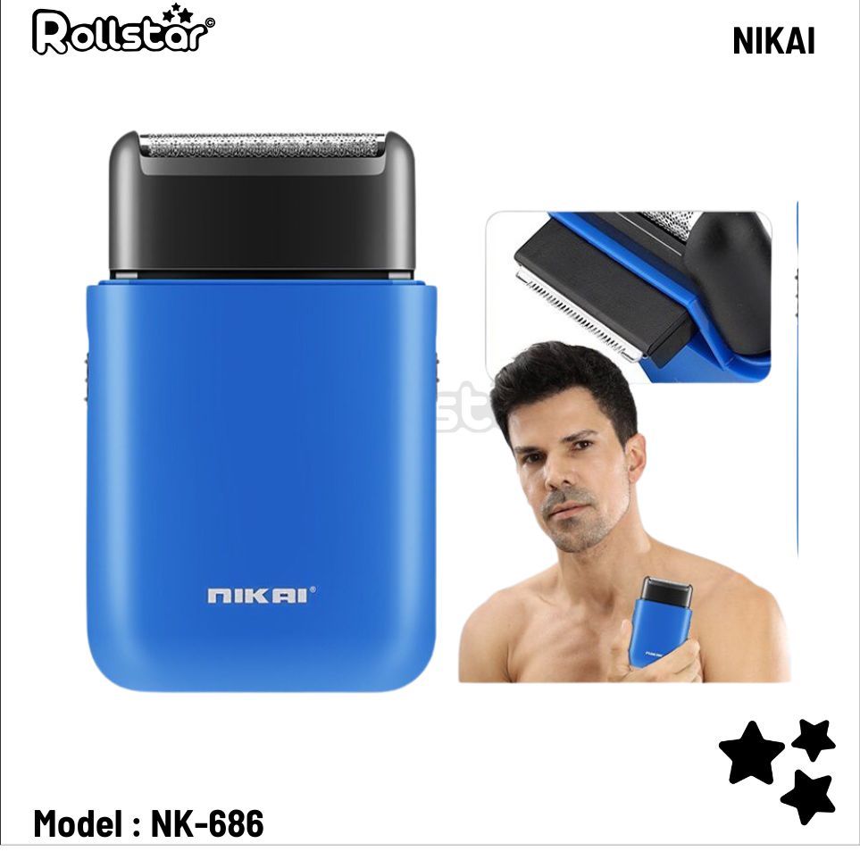 NIKAI 686 Alat Cukur Mini Botak Kumis Jenggot Cukuran Kumis Jenggot Trimmer Portable