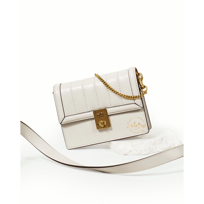 coach quilting hutton belt bag chalk (authentic / original)