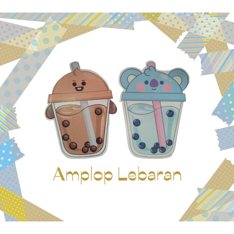 

(12pcs) Amplop lebaran unik karakter boba BTS