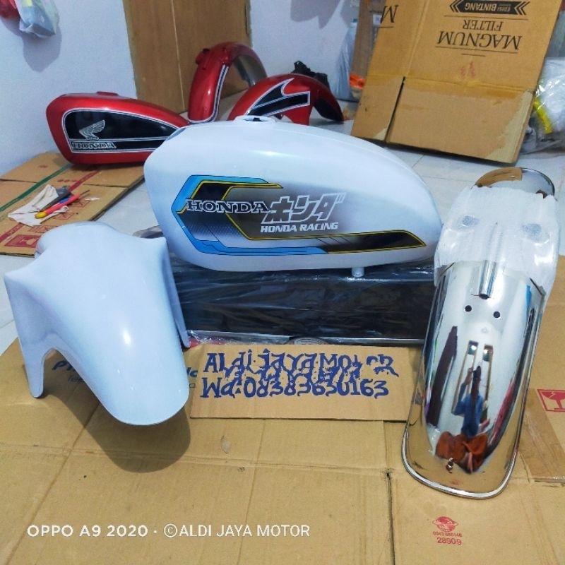 Tangki cb Honda Gank body set cb Airbrush anti karat sudah di resin dalamnya