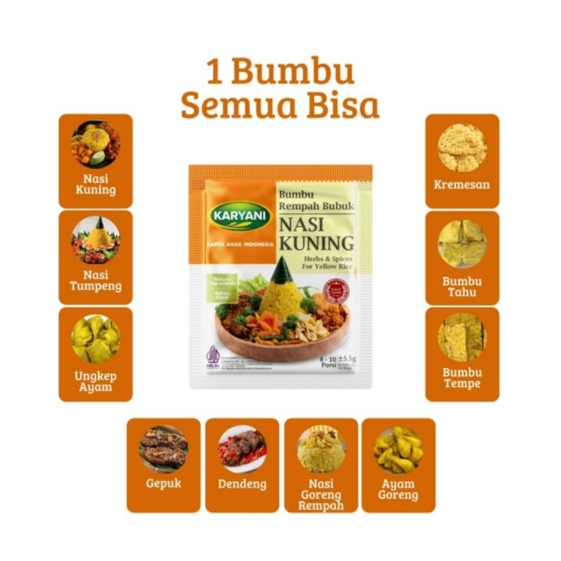 

Bumbu rempah instan nasi kuning // Bumbu rempah // Bumbu jadi