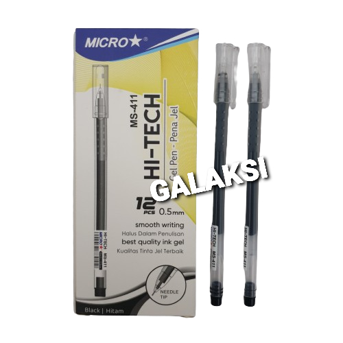 

[BOX/12 PC] GELPEN PULPEN PENA MICROSTAR HI-TECH MS-411 0.5 MM