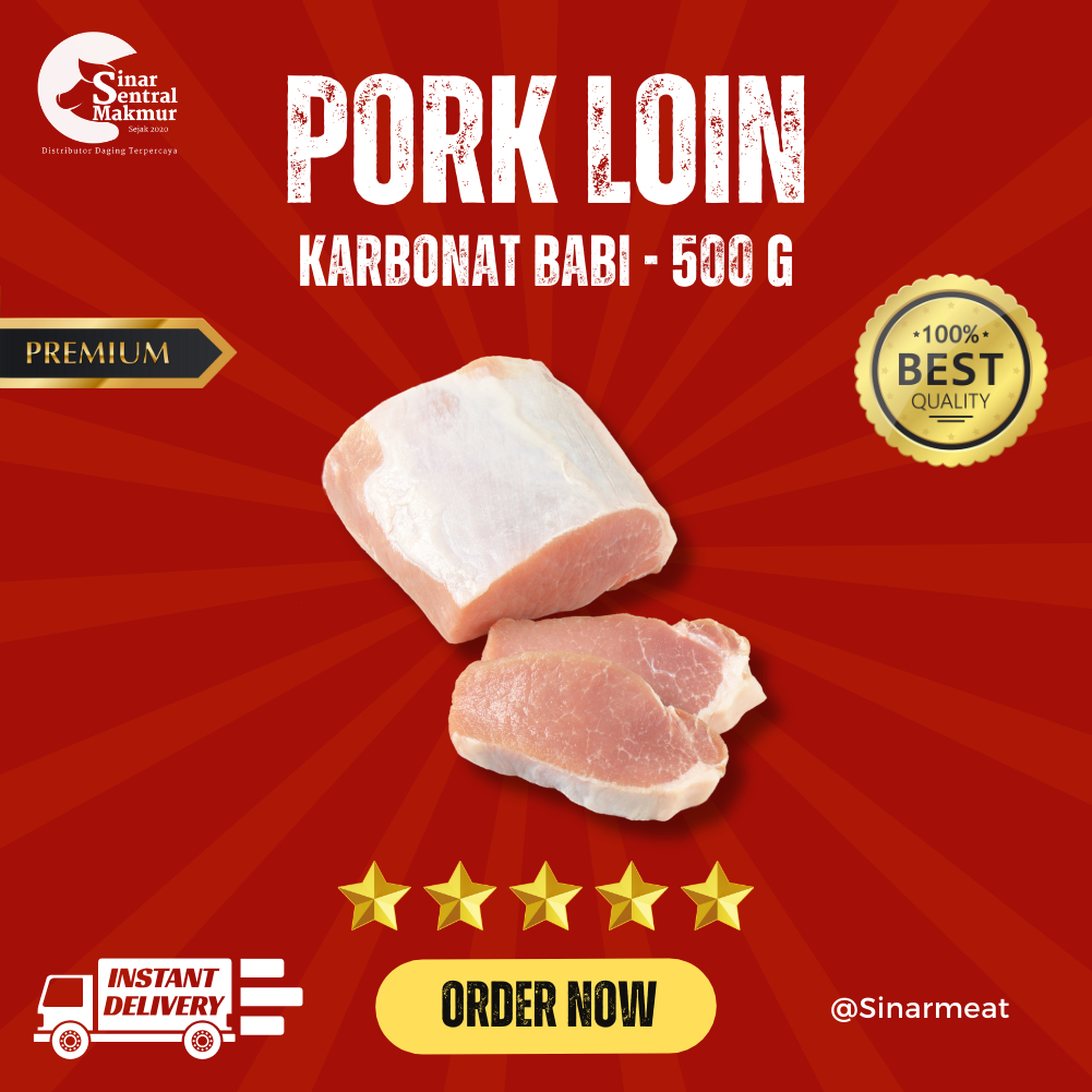 

DAGING BABI KARBONAT / PORK LOIN / HAS LUAR 500GR