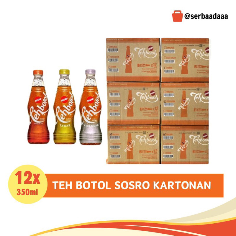 

Teh Botol Sosro Pet 350 ml 1 Dus Isi 12 Botol