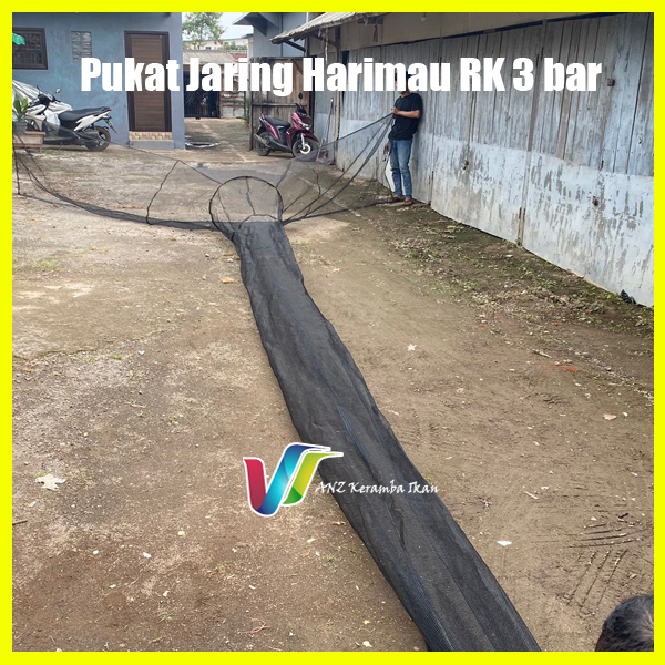 Pukat Harimau jaring Rk 3 bar 1 ring siap pakai