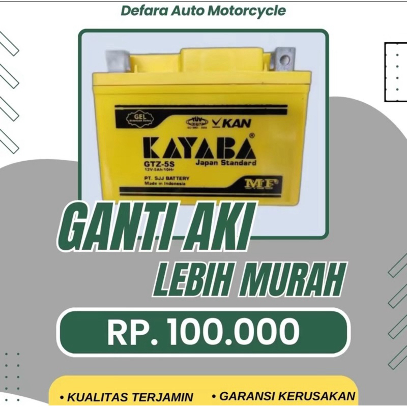 Ganti Aki Lebih Murah  Aki Kering Honda Beat Scoopy Vario Merek Kayaba - Japan Quality GTZ5S
