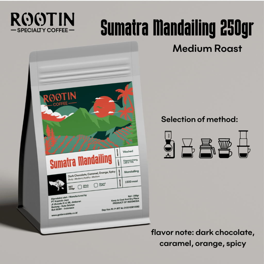 

KOPI SUMATERA MANDAILING 100% BIJI KOPI ARABIKA GRADE 1 ROASTED BEANS
