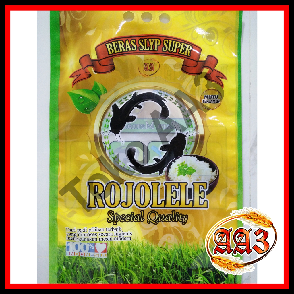 tokokarungaa3 Karung beras plastik laminasi nylon merek Rojolele 3kg