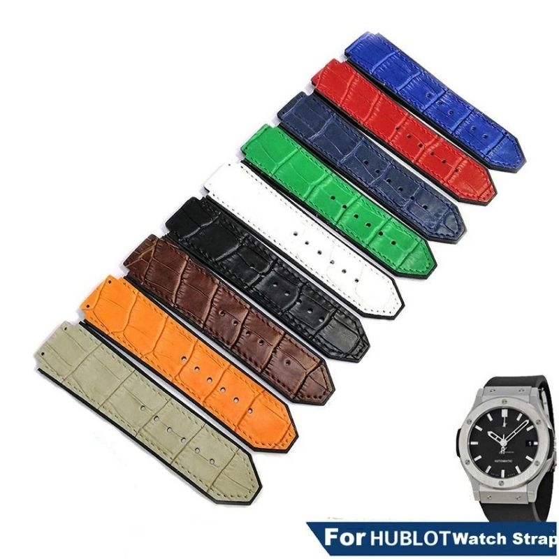 Tali Jam Hublot Strap  Jam Hublot Tali Strap Gesper Jam Tangan Hublot Kulit 22mm Motif coco