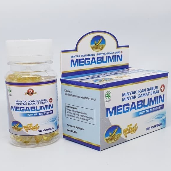 Megabumin Kapsul Ikan Gabus & Gamat 50 Kapsul - Ikan Kutuk