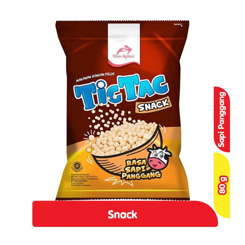 

Dua Kelinci Tic Tac Snack Pilus Sapi Panggang 80gr Termurah