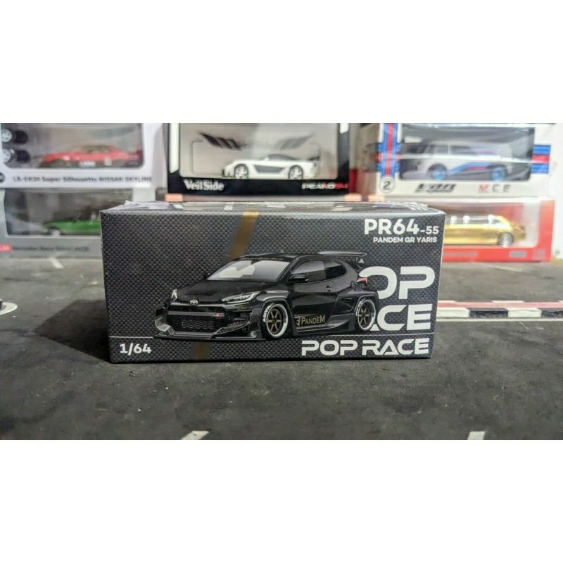 Diecast PopRace Pop Race Pandem Toyota GR Yaris Black Segel