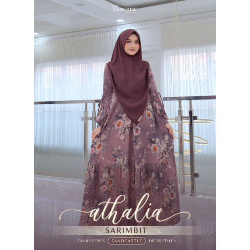 Athalia dress by hanshee sarimbit lebaran gamis lebaran gamis murah
