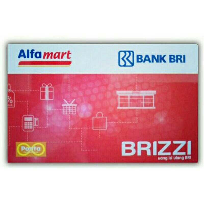 Kartu Brizzi Alfamart - Saldo 0 - Original - Support NFC - Ponta - BRI - E Money - E Toll - E Wallet