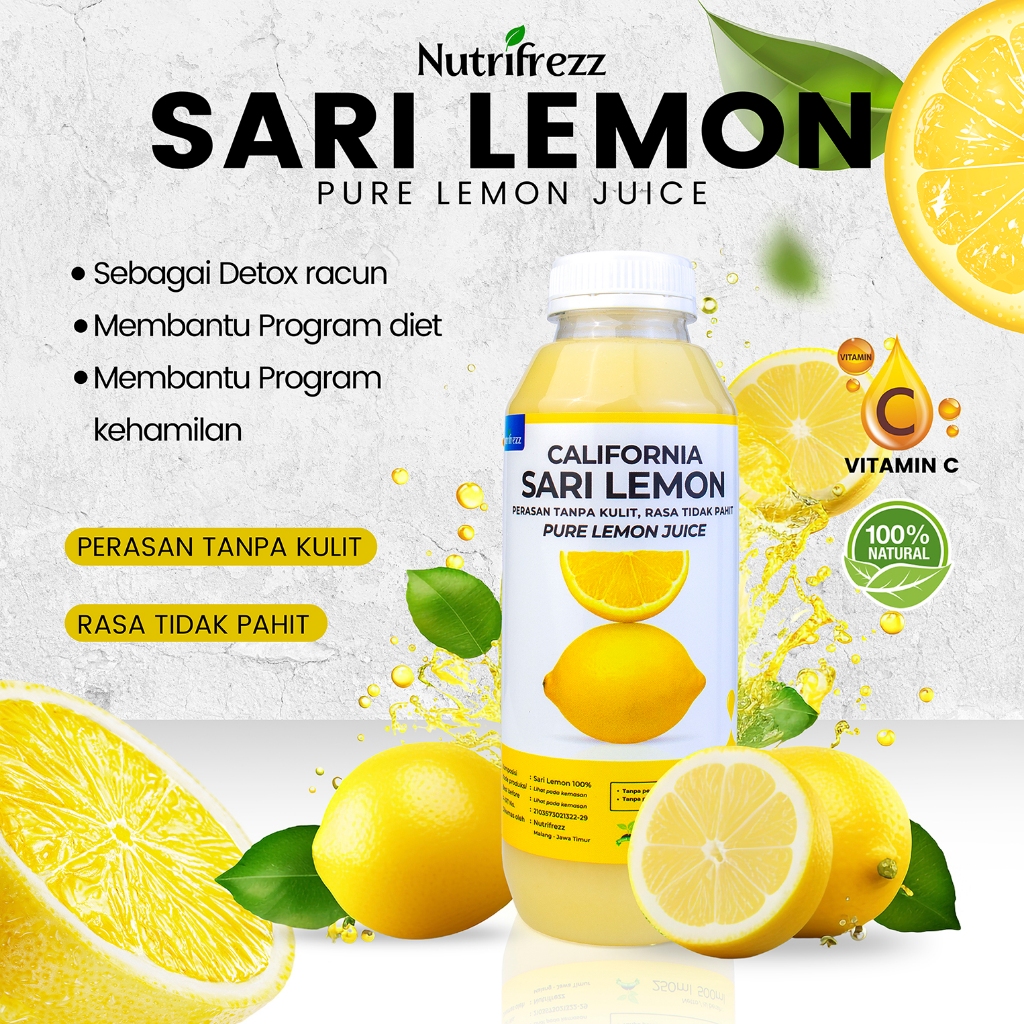 

Nutrifrezz Sari Lemon Diet Detox Sari Lemon Kesehatan Asli Murni Original Tanpa Campuran 500 ML