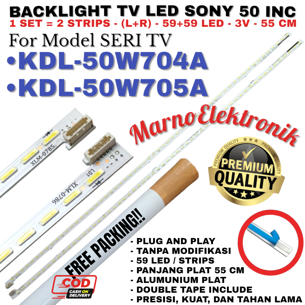 BACKLIGHT TV LED SONY 50 INC INCH KDL-50W704A KDL-50W705A KDL50W704A KDL50W705A 50W704A 50W705A 50W7