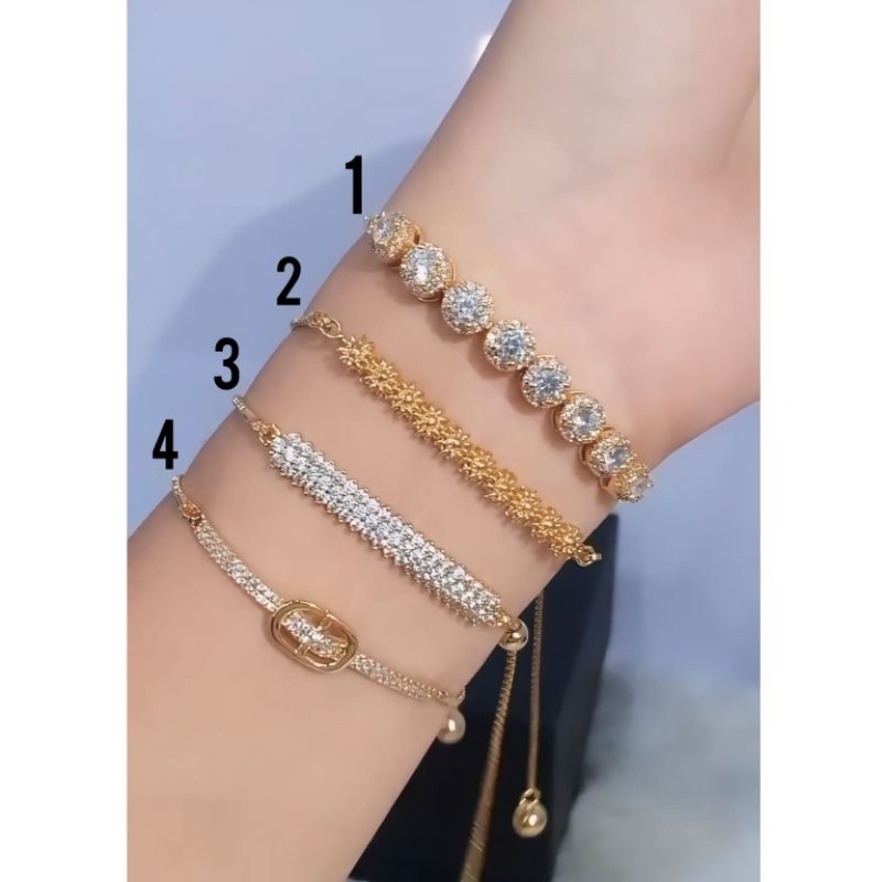 Xuping88 Aneka Gelang Serut Gold Titanium Lapis Emas Kualitas Premium - Clara