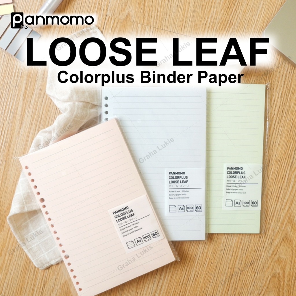 

Panmomo Colorplus Loose Leaf Binder Paper 100gsm A5 / B5