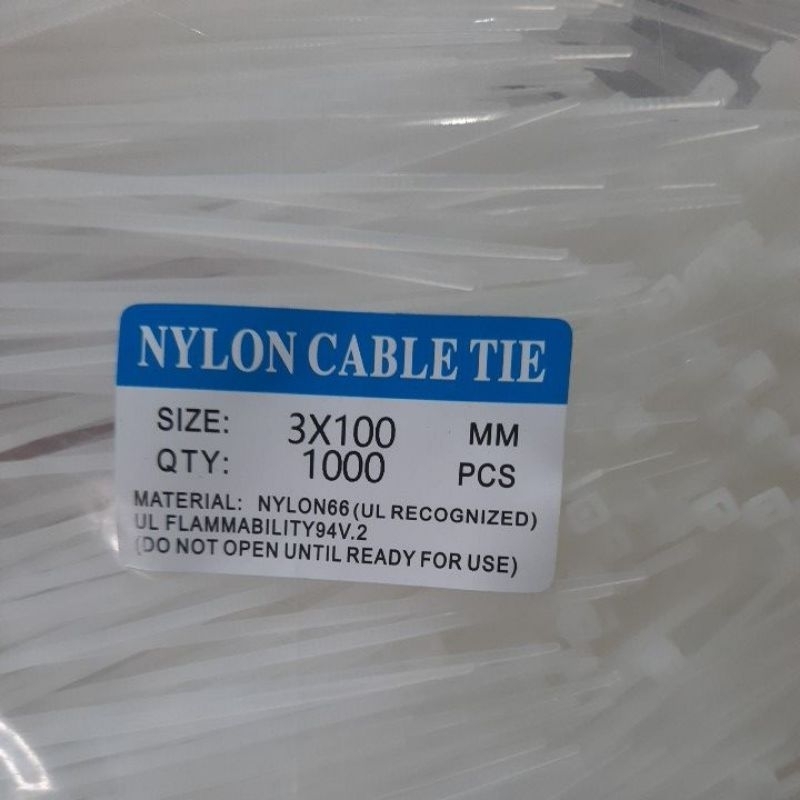 

Kabel Ties 10cm Isi 1000pcs Warna Putih Hitam
