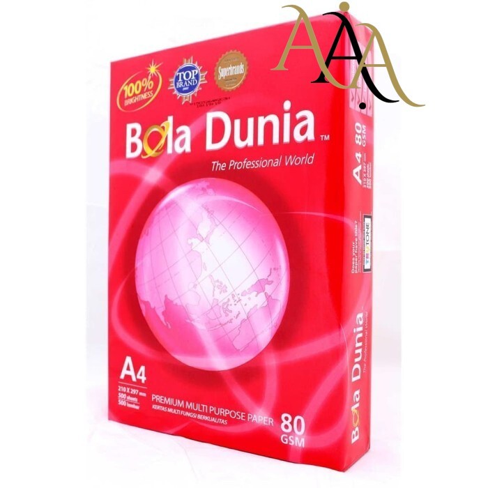 

Kertas Hvs Print dan Fotocopy 80 gram A4 Bola Dunia
