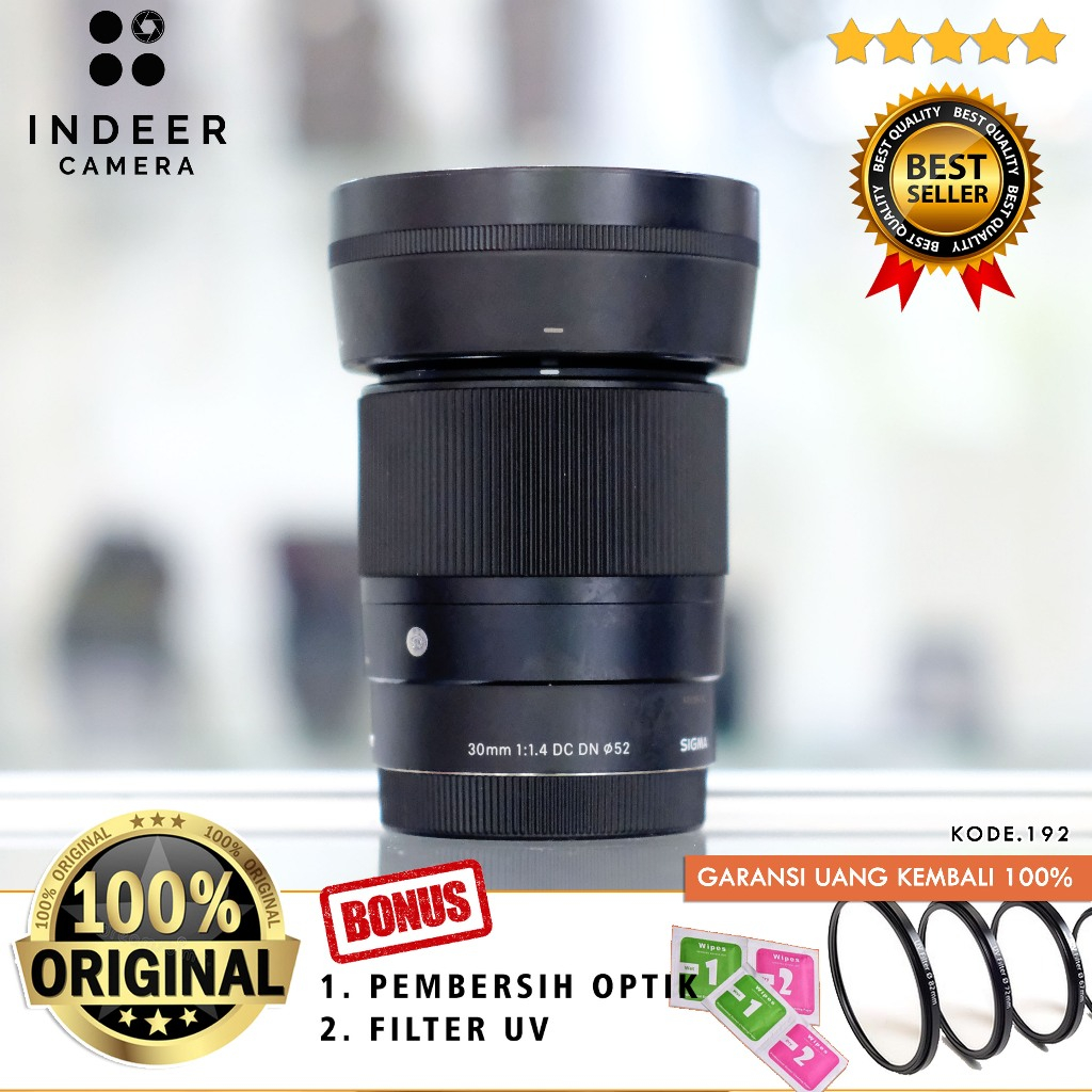 Lensa Sigma 30MM F1.4 DC FOR SONY NORMAL ( GARANSI TOKO ) BEST QUALITY 100% ORYGINAL ✅ TERLARIS SHOPEE   SECOND UNTUK A6000 A6100 A6300 A6400 A6500