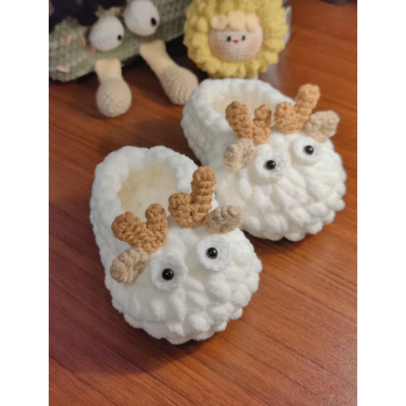 HANDMADE NEWBORN BABY KIDS SHEEP SHOES SANDAL/SANDAL DOMBA ANAK BAYI/ SEPATU MUTIARA/SANDAL SEPATU A