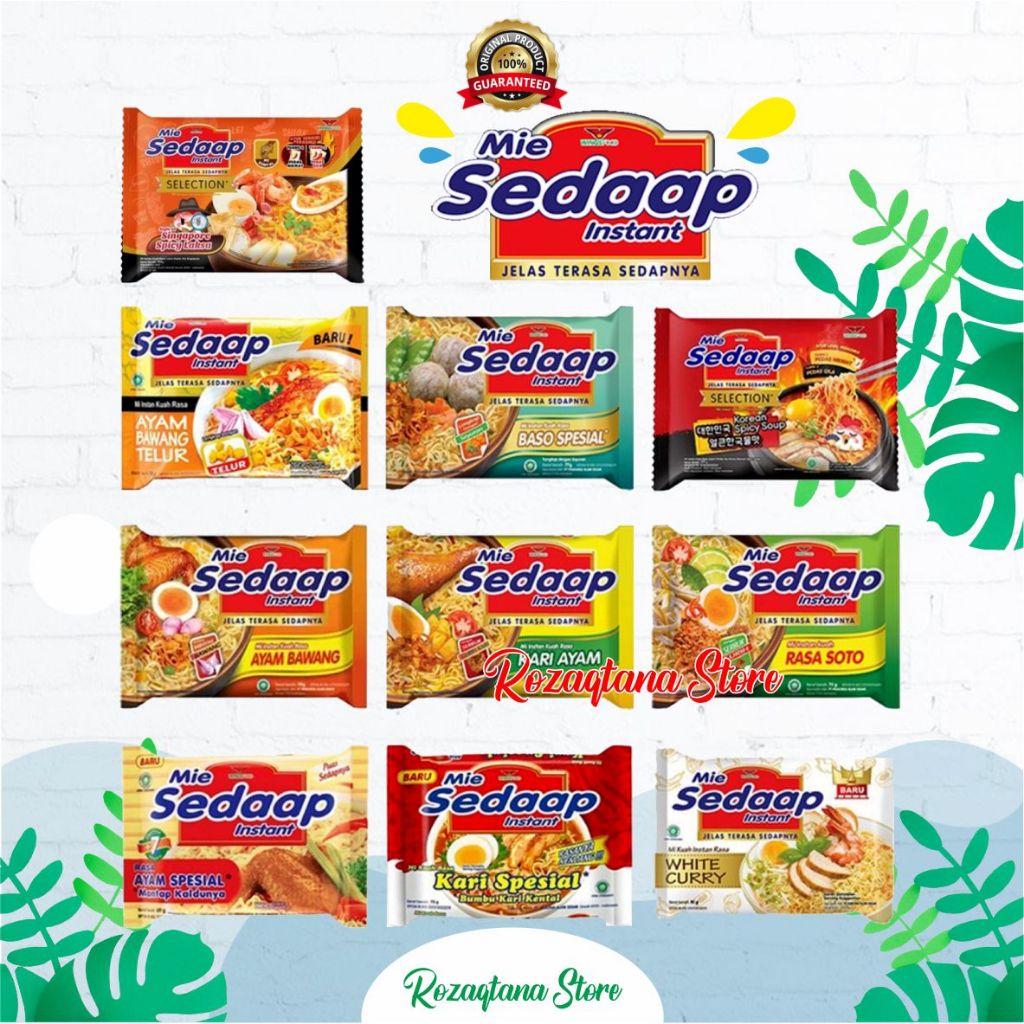 

Mie Sedap Sedaap Goreng Kuah Original Bukan Produk Tiruan All Varian
