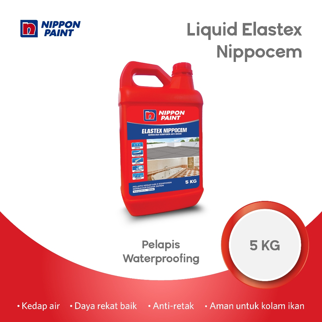 NIPPON LIQUID ELASTEX NIPPOCEM - 5KG - PELAPIS WATERPROOFING